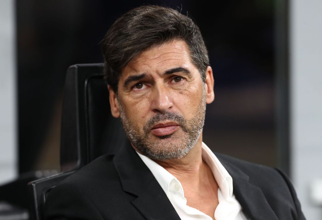 MILAN, ITALY - SEPTEMBER 14: AC Milan coach Paulo Fonseca looks on during the Serie A match between AC Milan and Venezia at Stadio Giuseppe Meazza on September 14, 2024 in Milan, Italy. (Photo by Marco Luzzani/Getty Images)