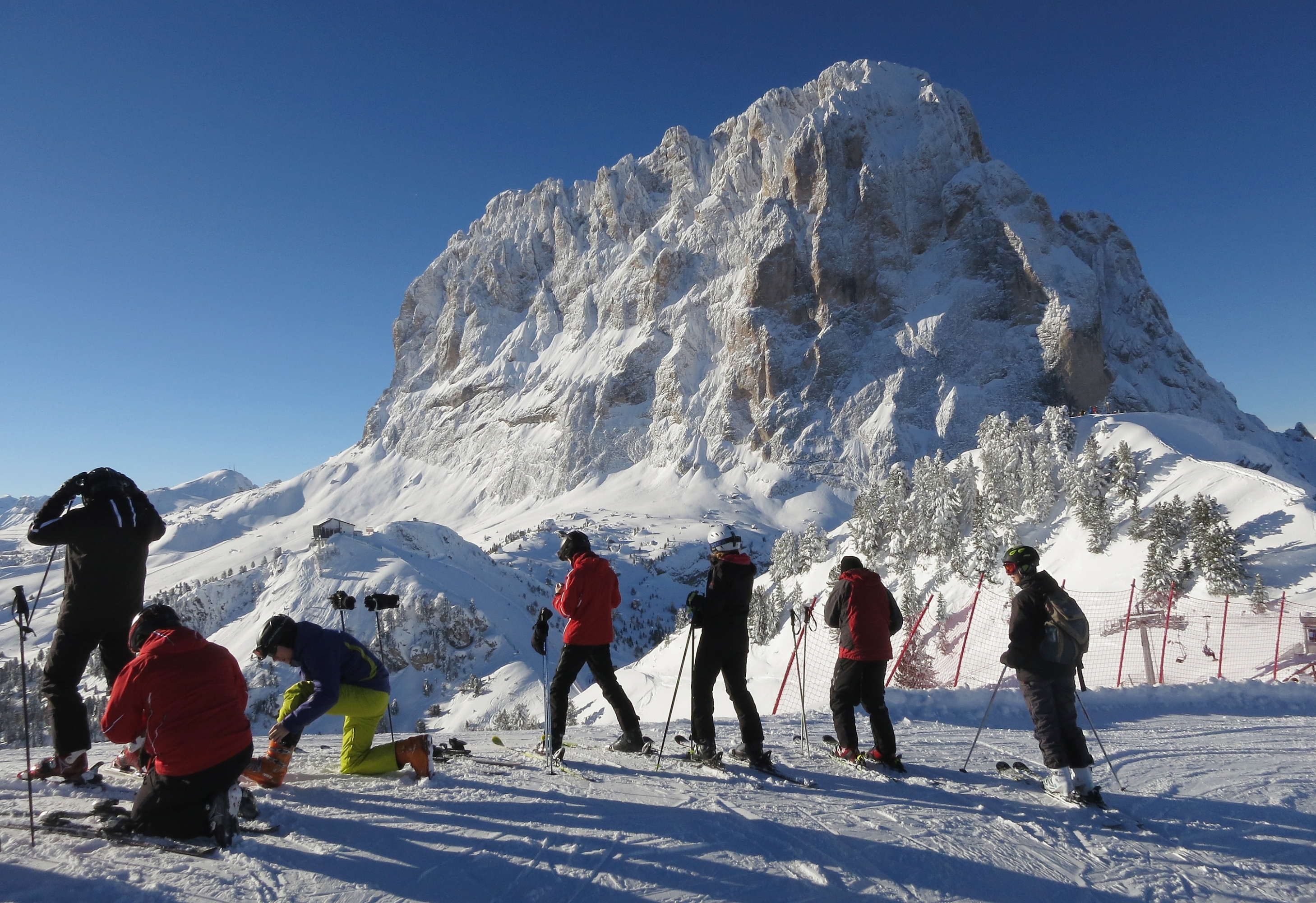 <<enter caption here>> on February 6, 2014 near Santa Christina, Italy.