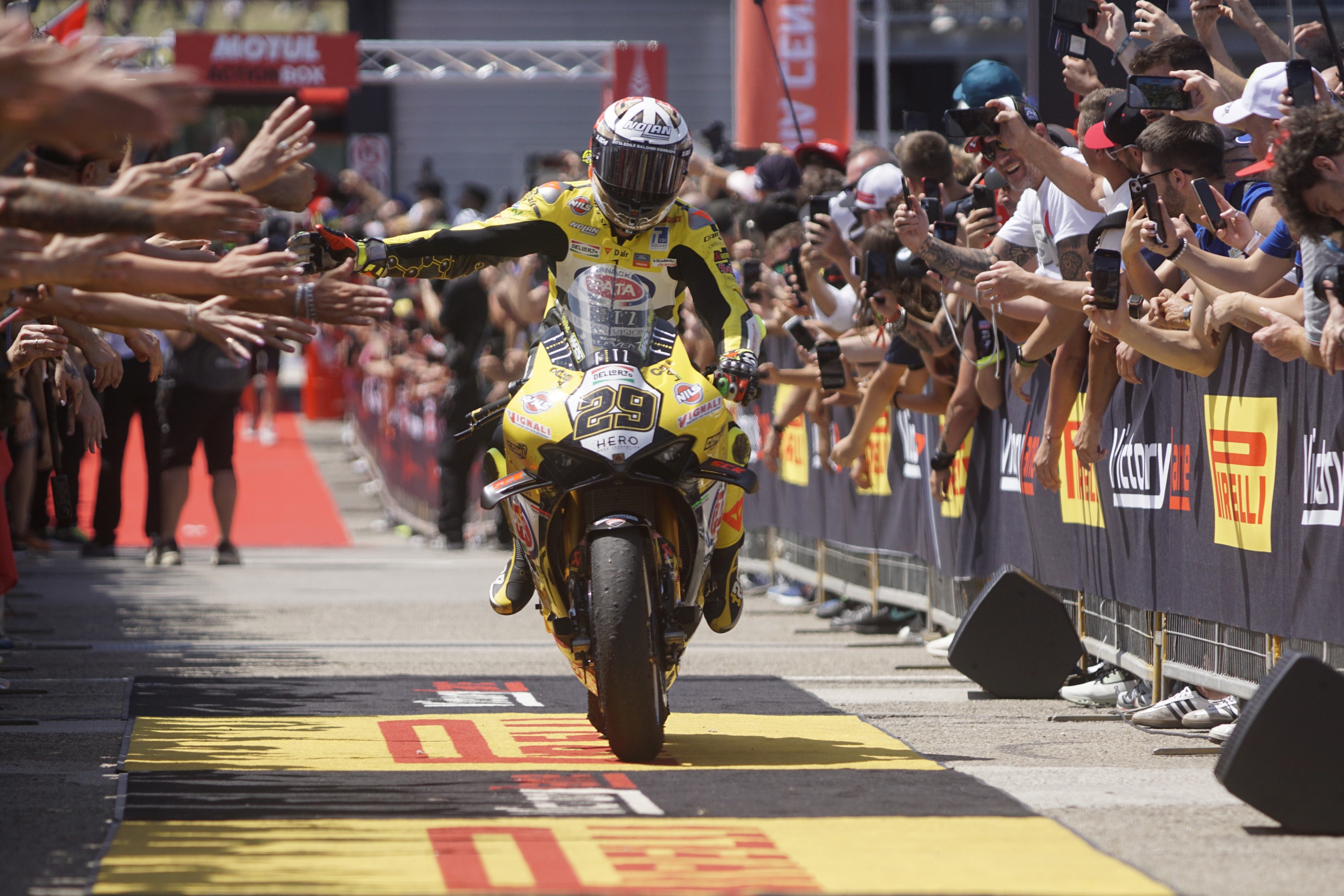 Foto Alessandro La Rocca/LaPresse 15-06-2024,  Misano World Circuit Marco Simoncelli Sport-Motociclismo-WSBK   Fim Superbike World Championship-Pirelli Emilia Romagna Round 14-16-June 2024 Gara 1 nella foto: Andrea Iannone Ducati  Photo Alessandro La Rocca/ LaPresse 2024 15 june,  Misano World Circuit Marco Simoncelli Sport- Motorcycling - WSBK Fim Superbike World Championship-Pirelli Emilia Romagna Round14-16-June 2024-Race 1 in the photo: Andrea Iannone Ducati