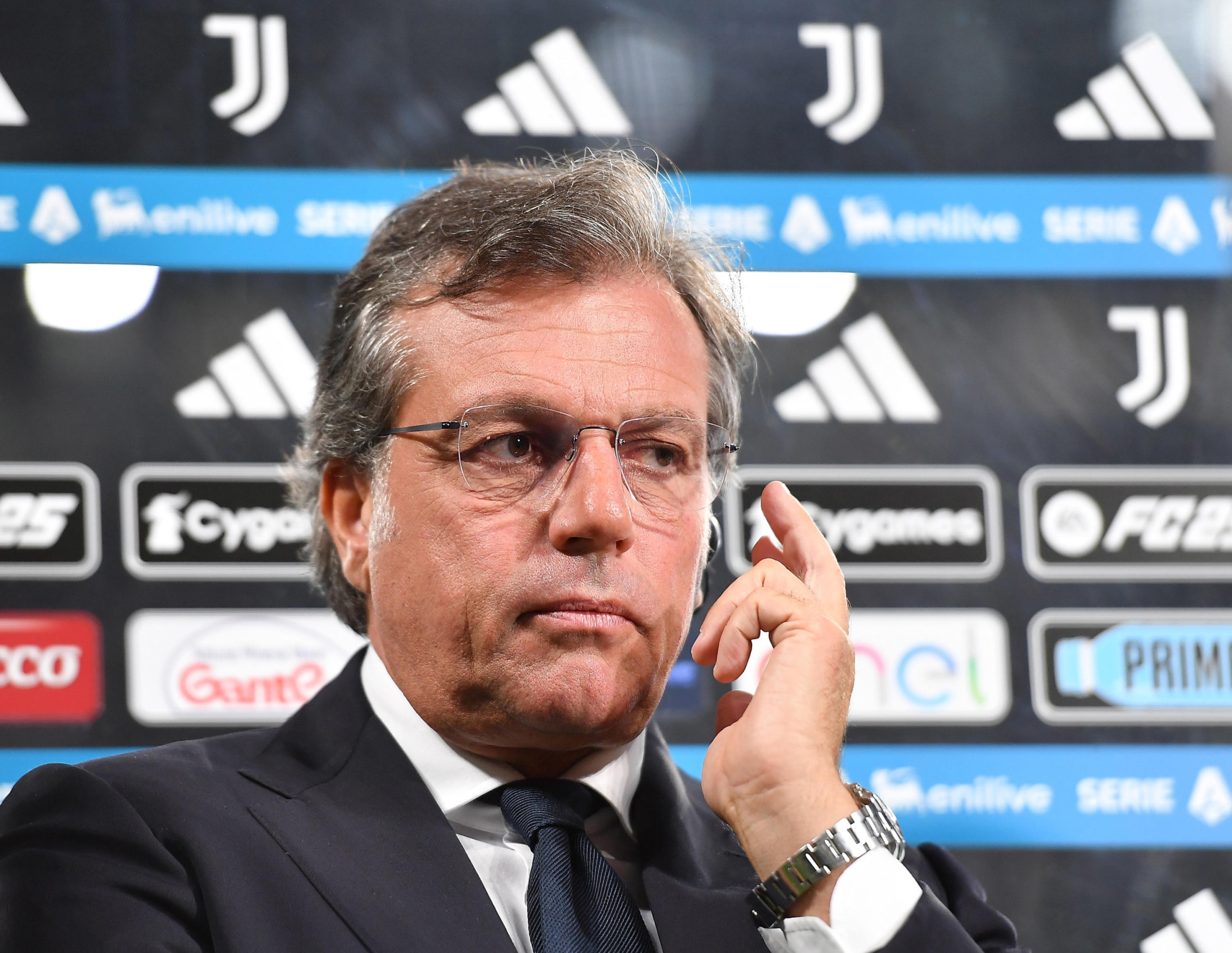 Cristiano Giuntoli during the italian Serie A soccer match Juventus FC vs AS Roma at the Allianz Stadium in Turin, Italy, 1 September 2024 ANSA/ALESSANDRO DI MARCO