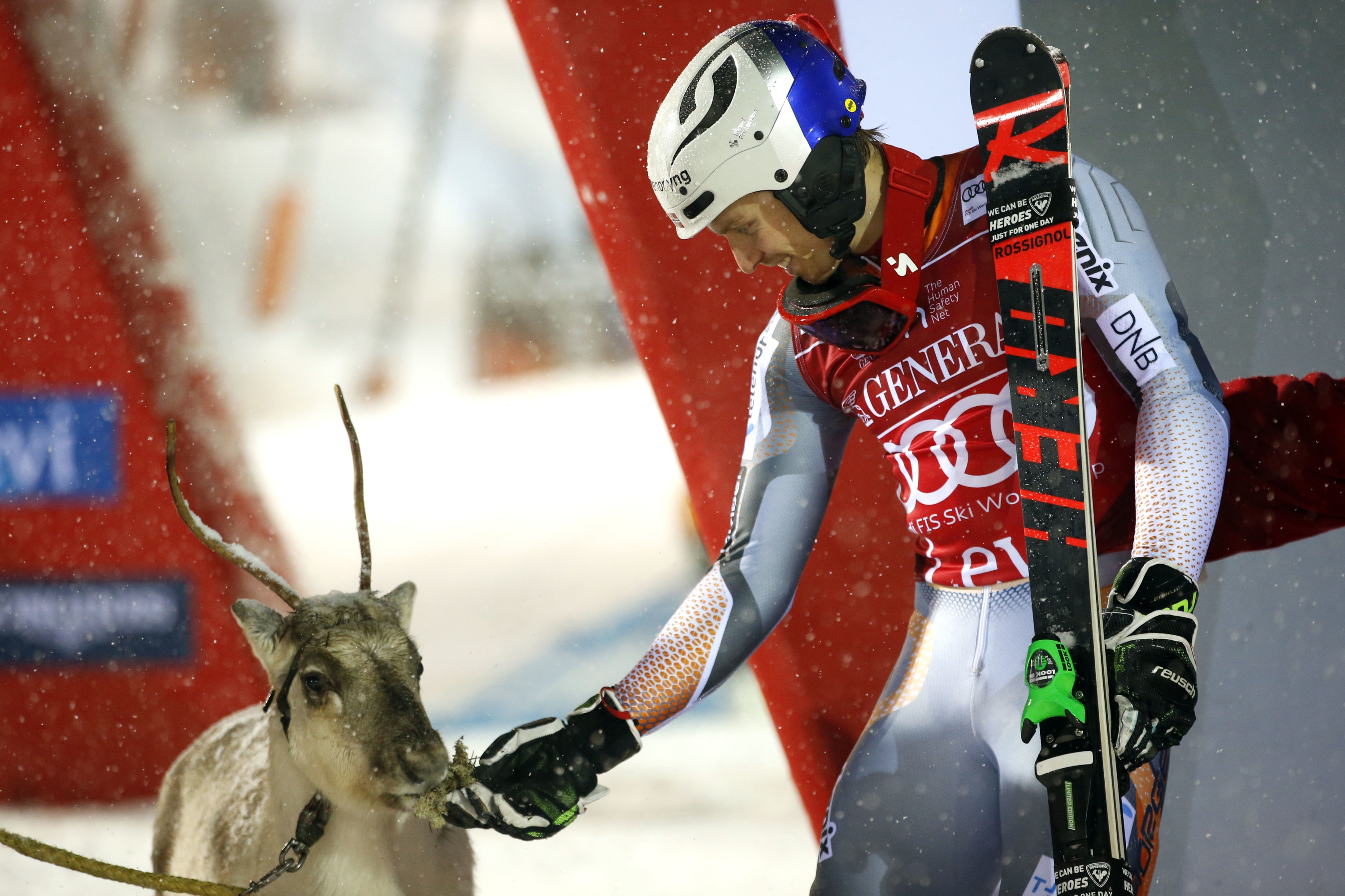 LEVI, FINLAND - NOVEMBER 24: Henrik Kristoffersen of Norway takes 1st place during the Audi FIS Alpine Ski World Cup Men's Slalom on November 24, 2019 in Levi Finland. (Photo by Christophe Pallot/Agence Zoom/Getty Images)