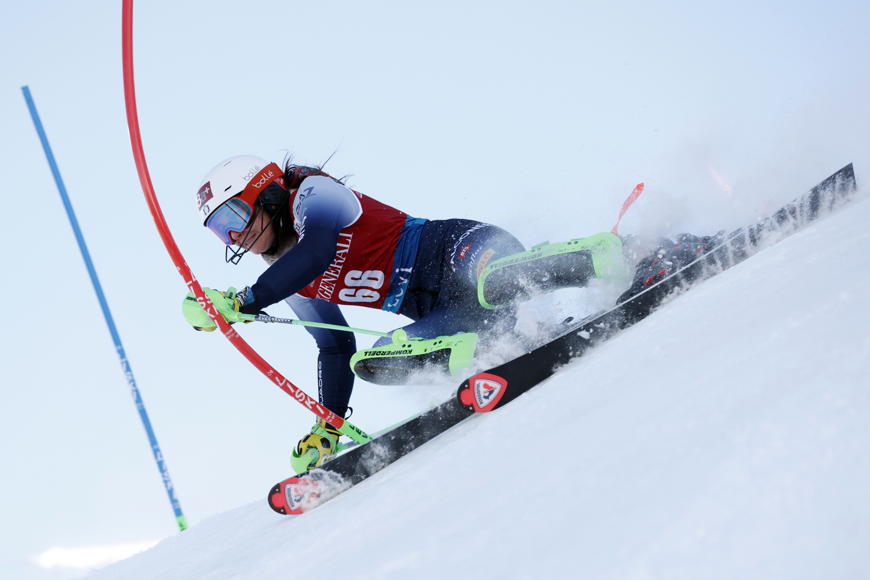 LEVI, FINLAND - NOVEMBER 12: Lucrezia Lorenzi of Team Italy competes during the Audi FIS Alpine Ski World Cup Women's Slalom on November 12, 2023 in Levi, Finland. (Photo by Christophe Pallot/Agence Zoom/Getty Images)