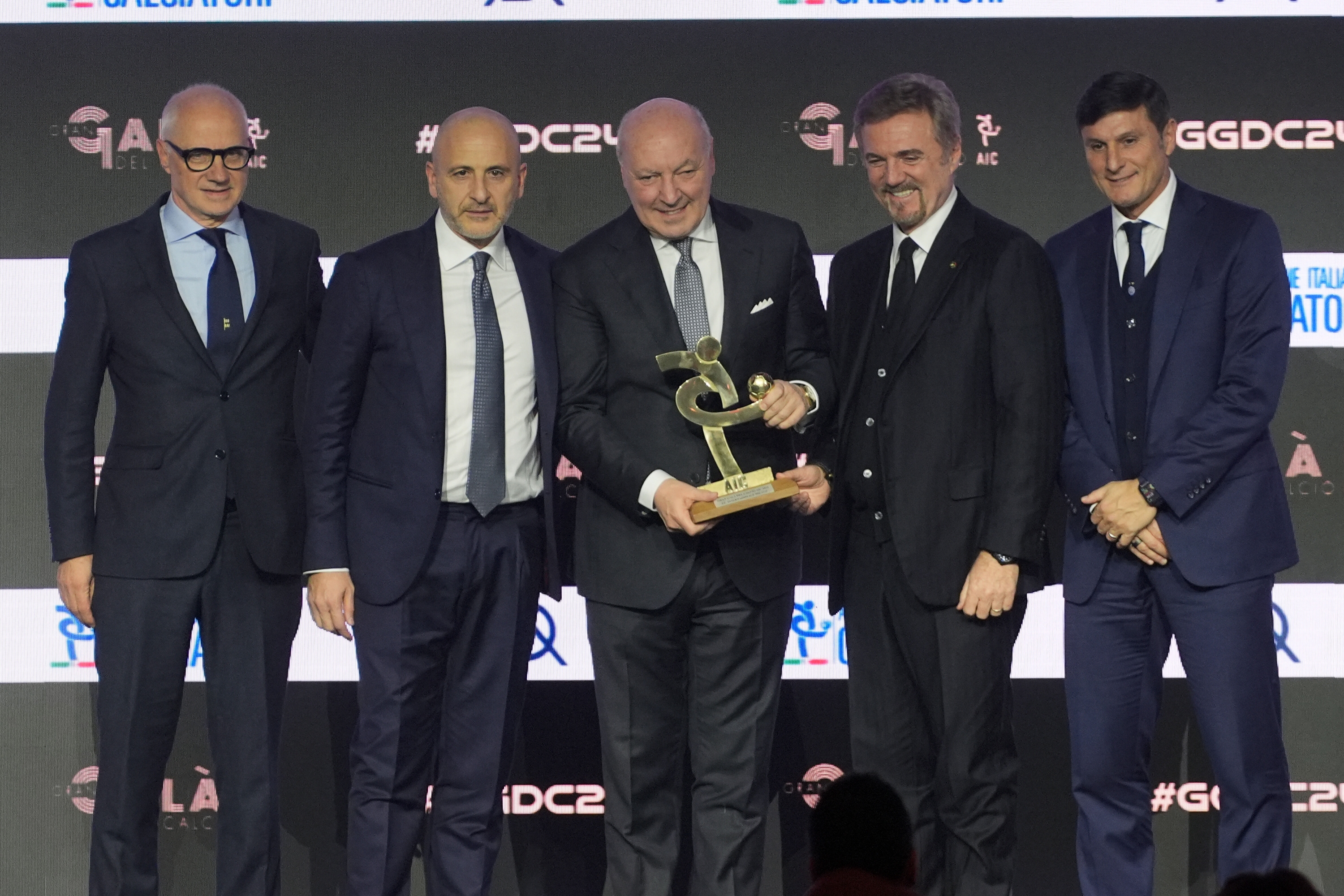 Giuseppe Marotta for Inter FC, best team at AIC  Soccer Gala and awards ceremony, Milan, December  02 , 2024  (Photo by Gian Mattia D'Alberto /LaPresse)