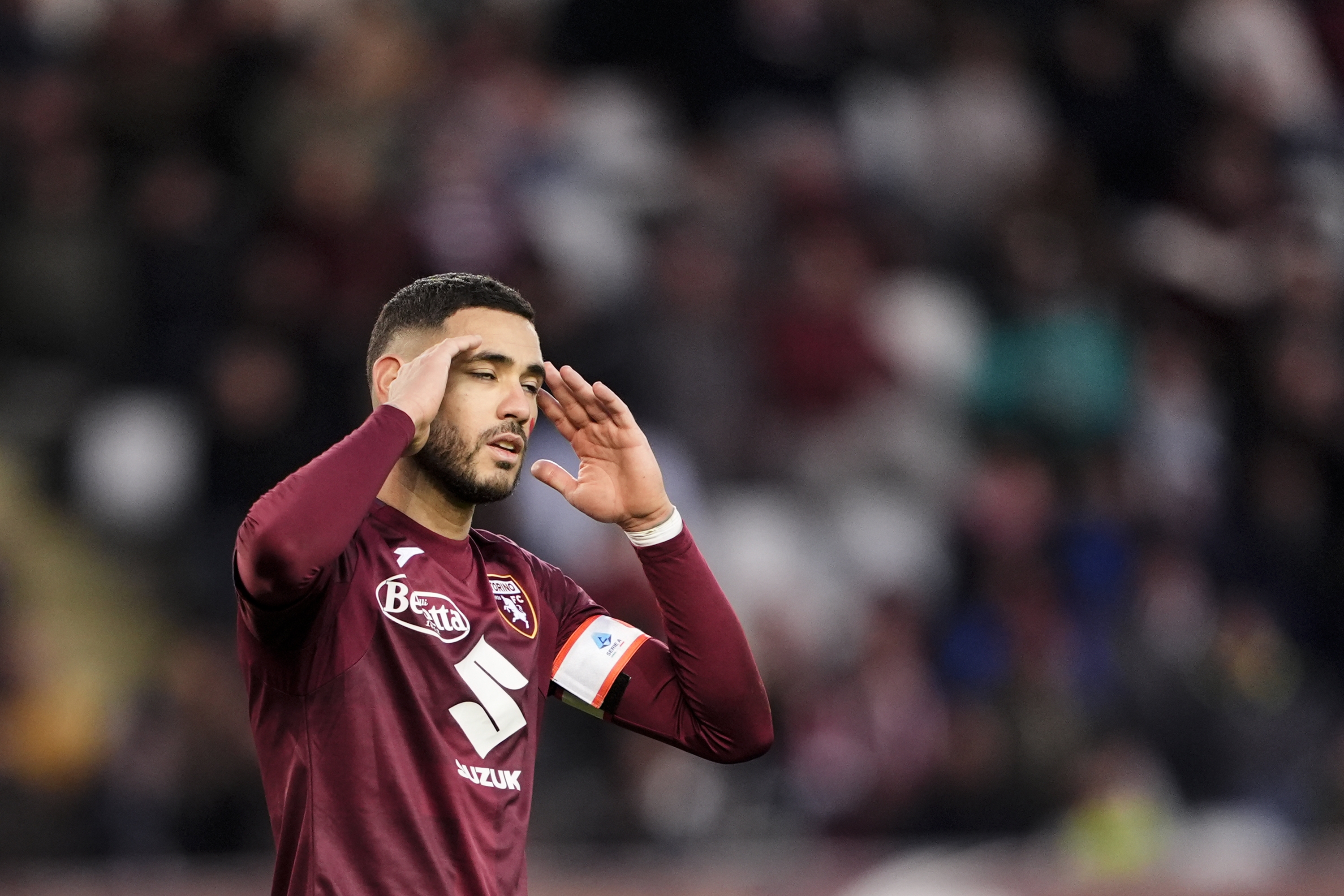 Torino?s Antonio Sanabria  during the Serie A soccer match between Torino FC and Monza at the Stadio Olimpico Grande Torino in Turin, north west Italy - November 24, 2024. Sport - Soccer EXCLUSIVE TORINO FC (Photo by Fabio Ferrari/LaPresse)