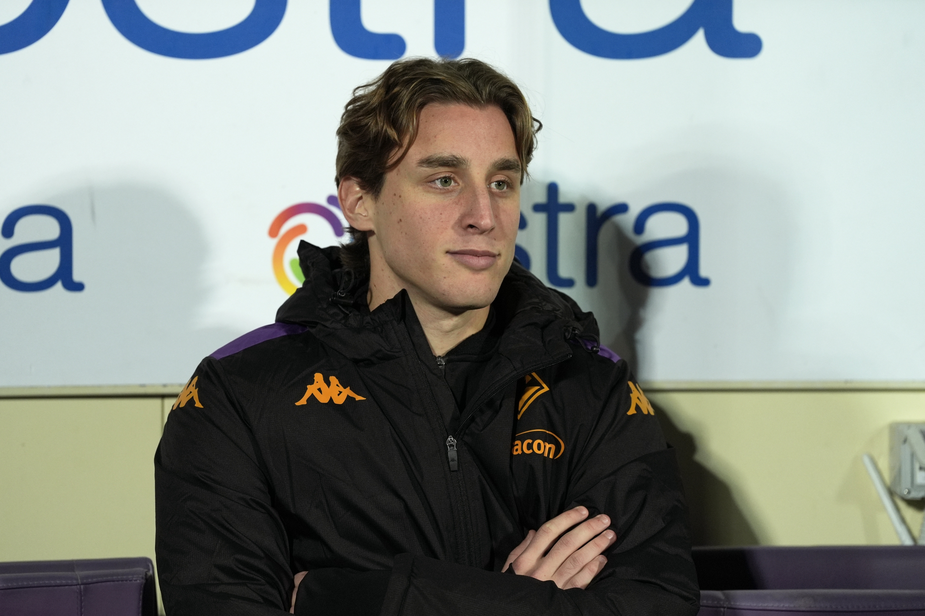 Fiorentina?s Edoardo Bove looks on during the Serie A Enilive 2024/2025 match between Fiorentina and Udinese - Serie A Enilive at Artemio Franchi Stadium - Sport, Soccer - Florence, Italy - Monday December 23, 2024 (Photo by Massimo Paolone/LaPresse)