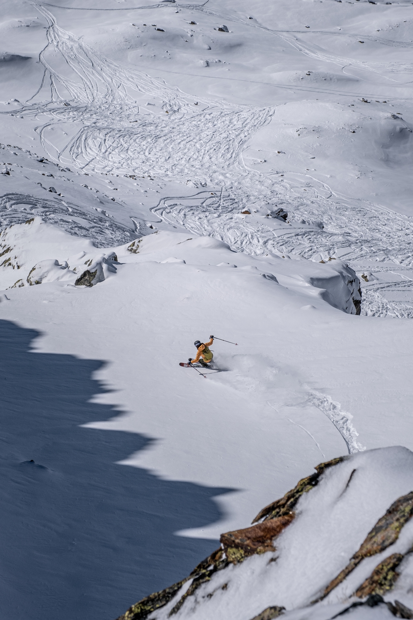 Chasing powder in alagna freeride fwt challenger monterosa ski