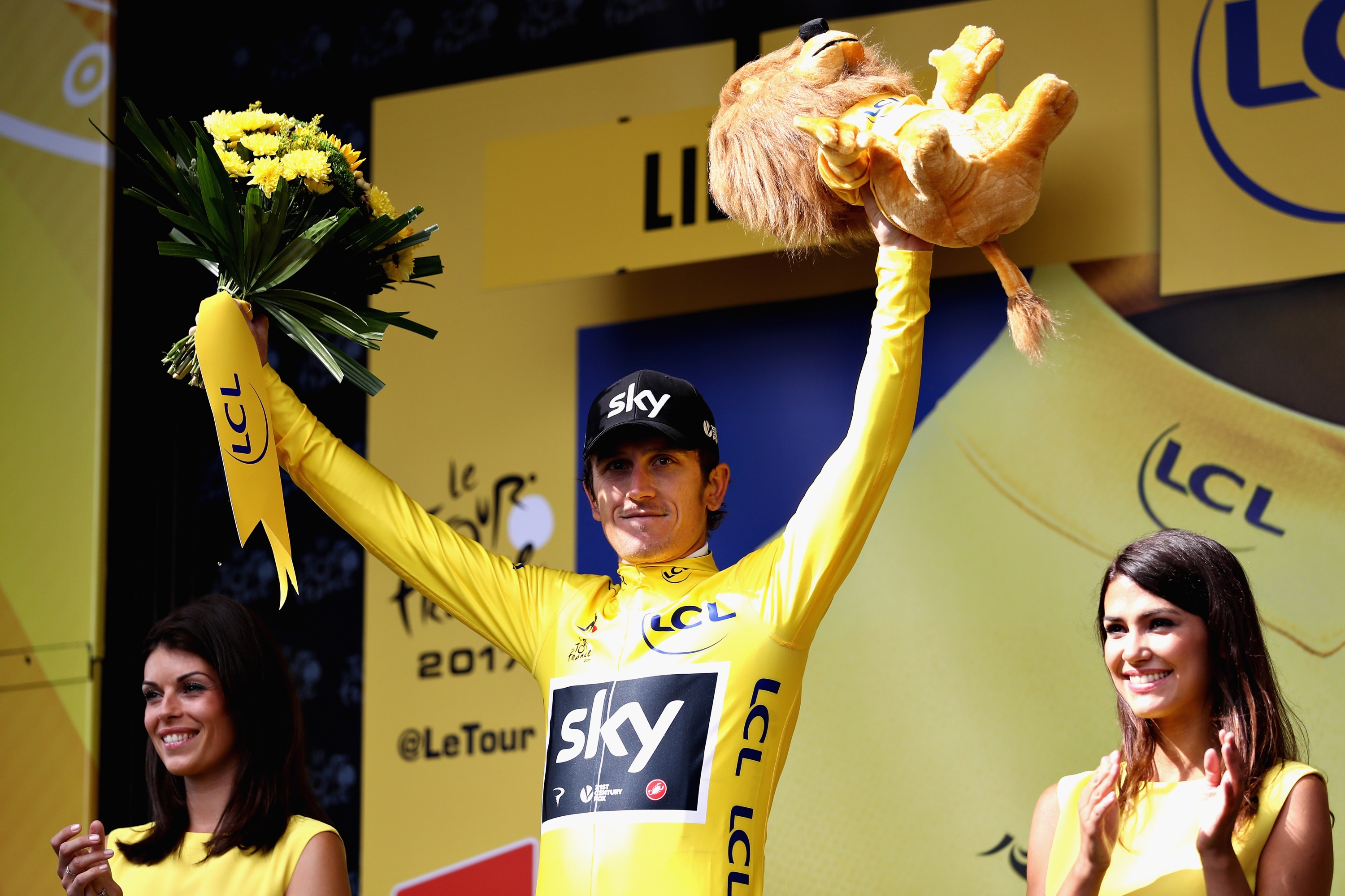 during stage two of the 2017 Tour de France, a 203.5km road stage from Dusseldorf to Liege on July 2, 2017 in Liege, Belgium.