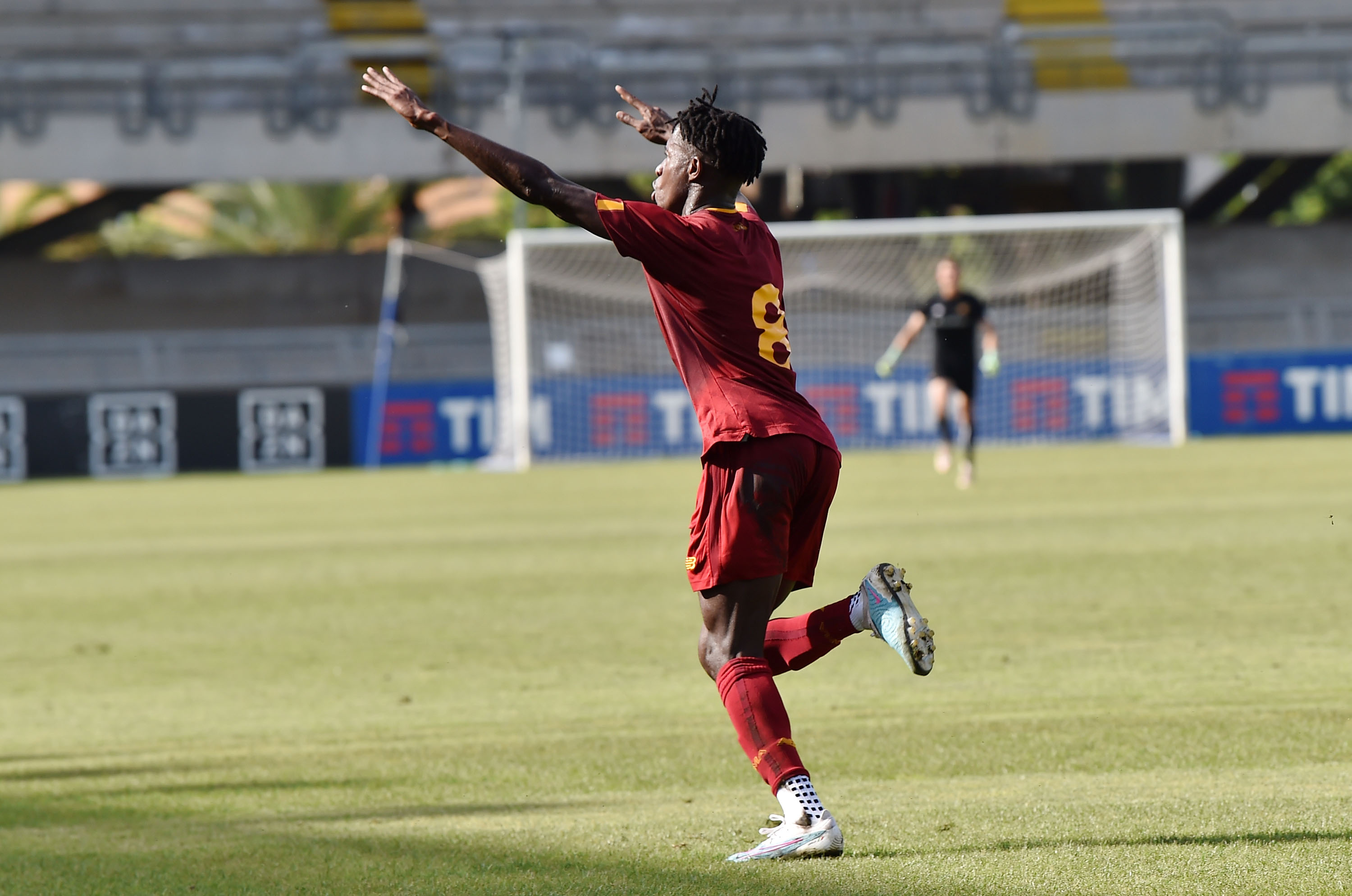 SAN BENEDETTO DEL TRONTO, ITALY - JUNE 21: <<enter caption here>> during the Serie A e B U17 Semifinal match between AS Roma and AC Milan at Stadio Riviera delle Palme on June 21, 2023 in San Benedetto del Tronto, Italy. (Photo by Giuseppe Bellini/Getty Images)