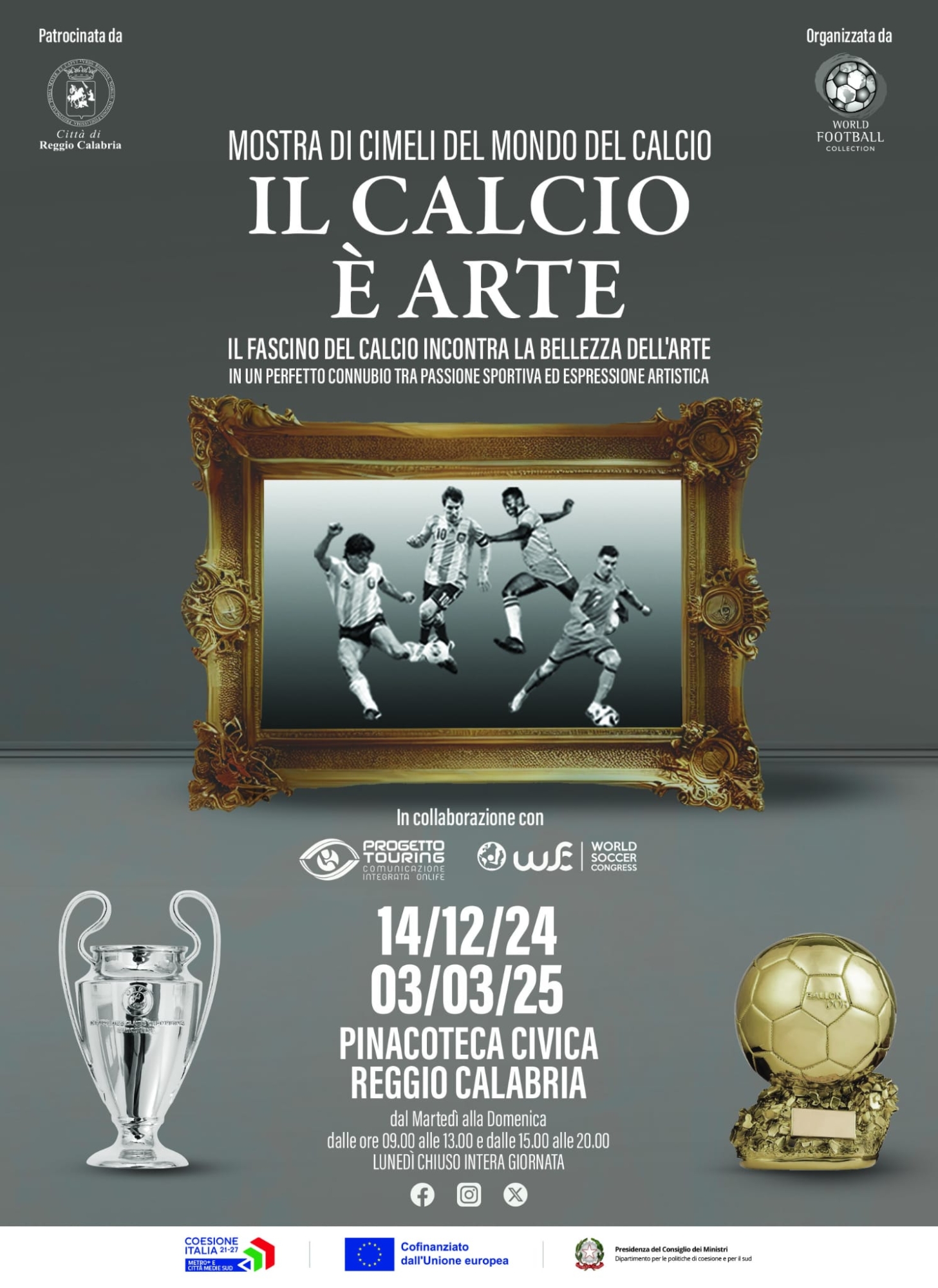 Mostra Il Calcio è Arte a Reggio Calabria: due conferenze con campioni  del passato | Gazzetta.it