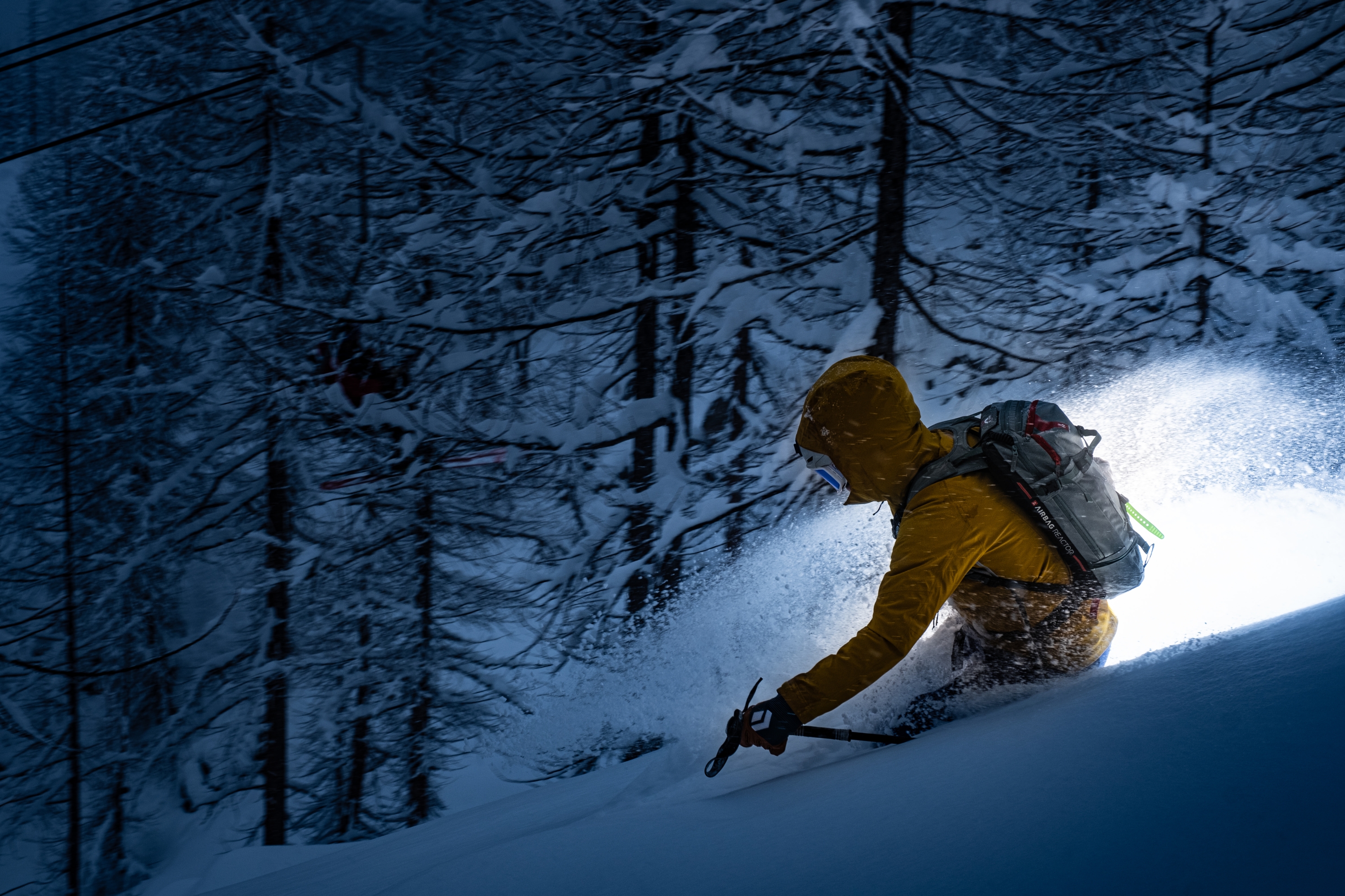 Chasing powder in alagna monterosa ski