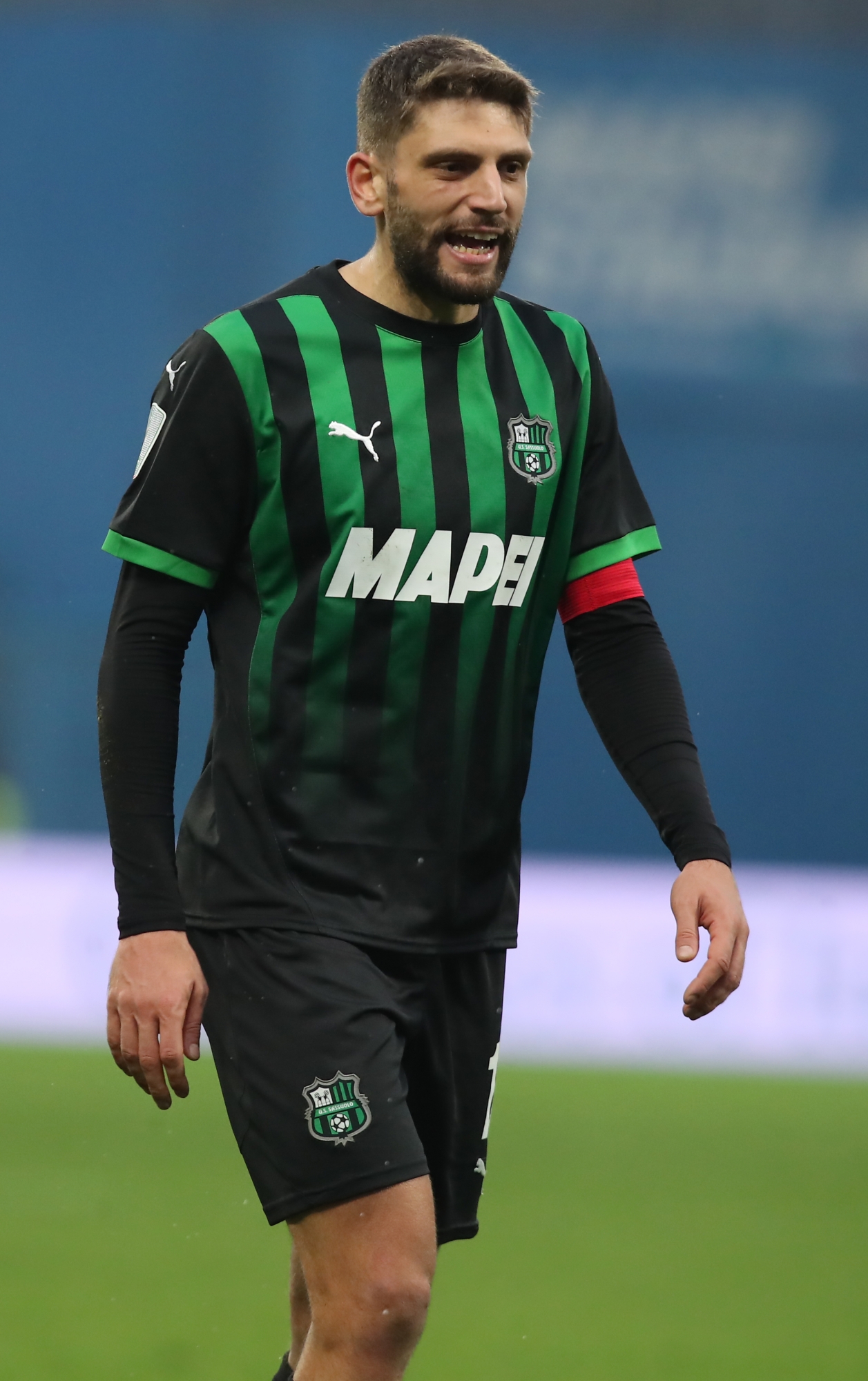 Domenico Berardi Sassuolo durante la partita tra Sassuolo e Juve Stabia  del Campionato italiano di calcio Serie BKT 2024/2025 - Mapei Stadium Reggio Emilia Italia -  01 febbraio   2025 Sport (foto di Gianni Santandrea/LaPresse)