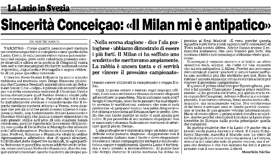 conceicao 1999 milan lazio