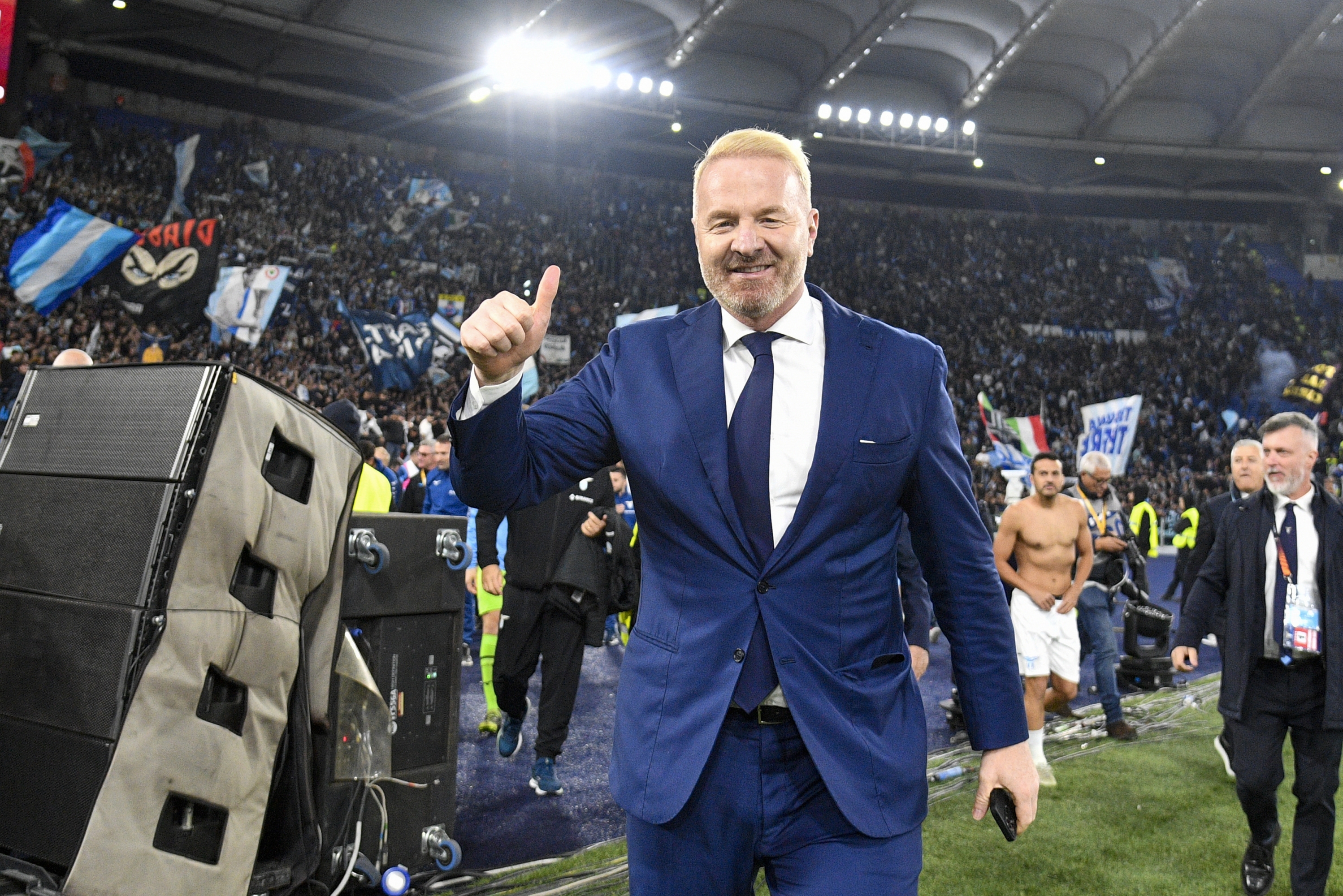 Foto Fabrizio Corradetti/LaPresse 06 Novembre 2022 Roma, Italia - AS Roma vs SS Lazio - Campionato italiano di calcio Serie A TIM 2022/2023 - Stadio Olimpico. Nella foto: Igli Tare

November 06, 2022 Rome, Italy - AS Roma vs SS Lazio - Italian Serie A Football Championship 2022/2023 - Olympic Stadium. In the photo: Igli Tare