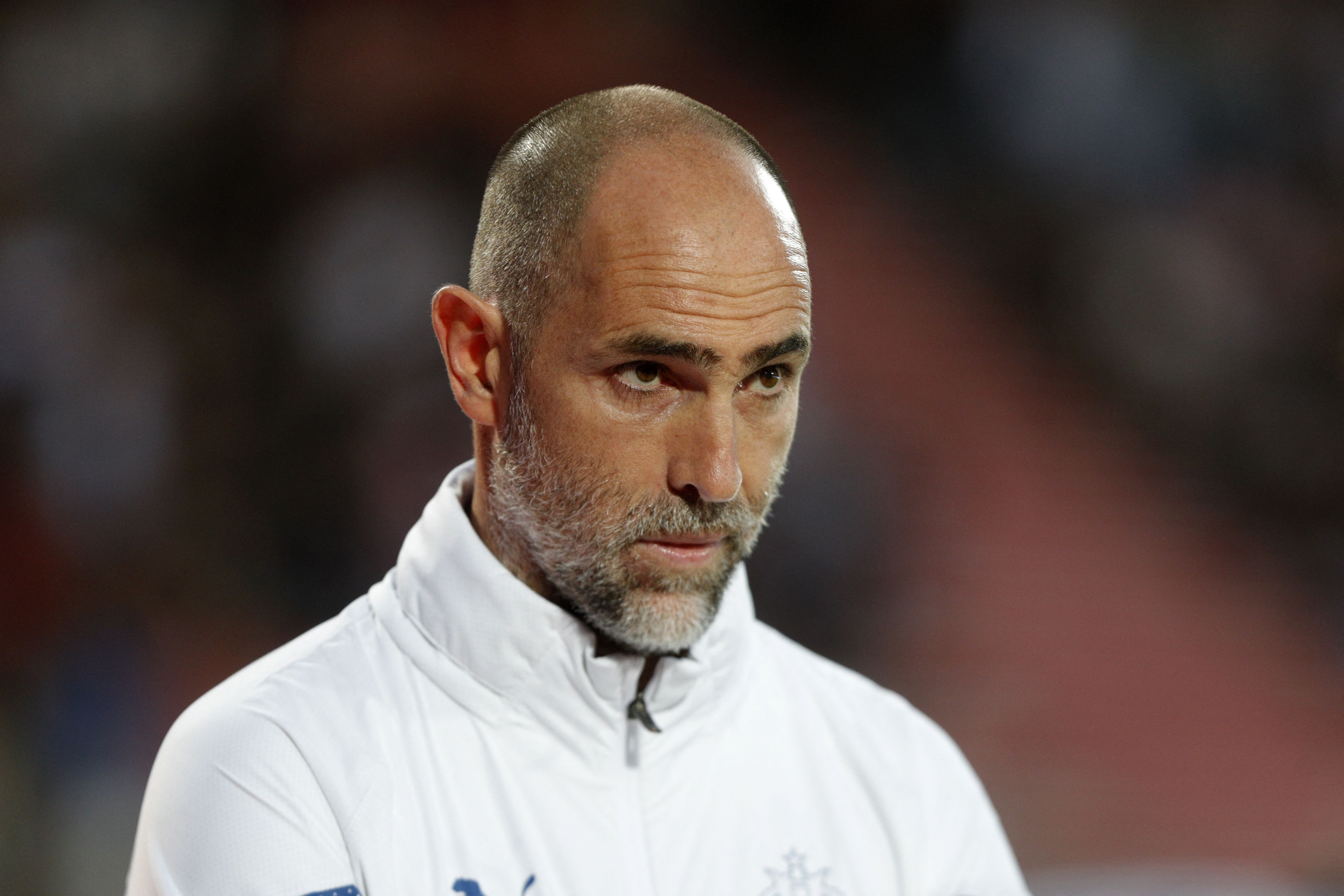 (FILES) Marseille's Croatian head coach Igor Tudor looks on ahead of the French L1 football match between AC Ajaccio and Olympique Marseille (OM) at Stade Francois Coty in Ajaccio on the French Mediterranean Island of Corsica on June 3, 2023. Thiago Motta was sacked as Juventus coach on Sunday after less than one season in charge with former player Igor Tudor replacing him, the Italian giants announced on March 23, 2025. (Photo by Pascal POCHARD-CASABIANCA / AFP)