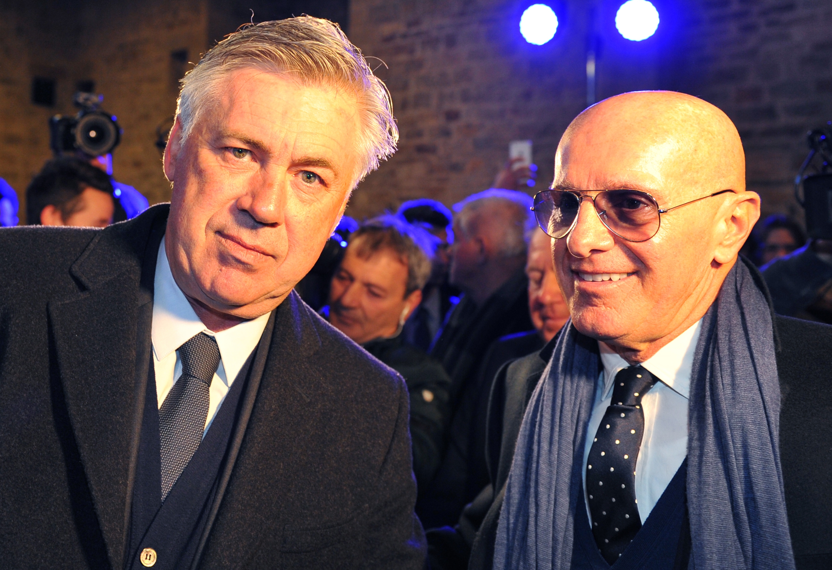 Foto LaPresse - Jennifer Lorenzini
19/01/2015 Firenze ( Italia)
Hall of fame calcio italiano 2015 - Palazzo Vecchio
Nella foto: Carlo Ancelotti, Arrigo Sacchi
Photo LaPresse - Jennifer Lorenzini
19 January 2015 Firenze ( Italy)
Sport Soccer
Hall of fame 2015 italian soccer
In the pic: Carlo Ancelotti, Arrigo Sacchi