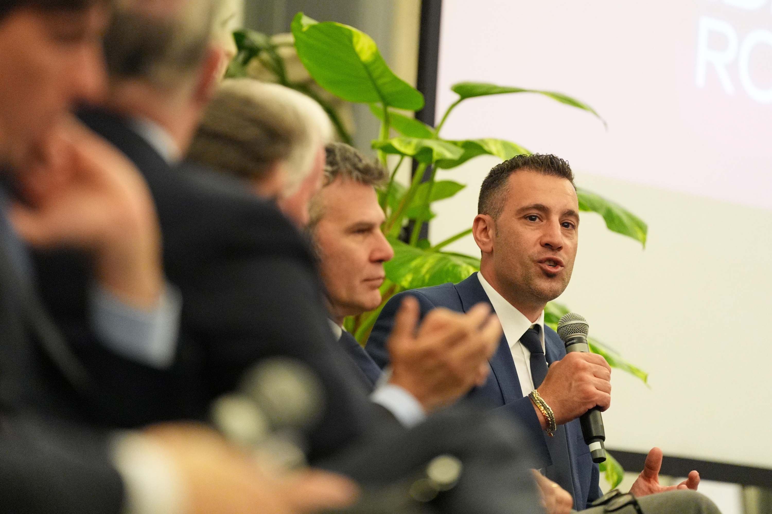 Vincenzo Nibali during the Presentation of the Grand Arrival of Giro d'Italia 108 in Rome, Italy - Tuesday April 29, 2025 - Sport cycling ( Photo by Alfredo Falcone/LaPresse )