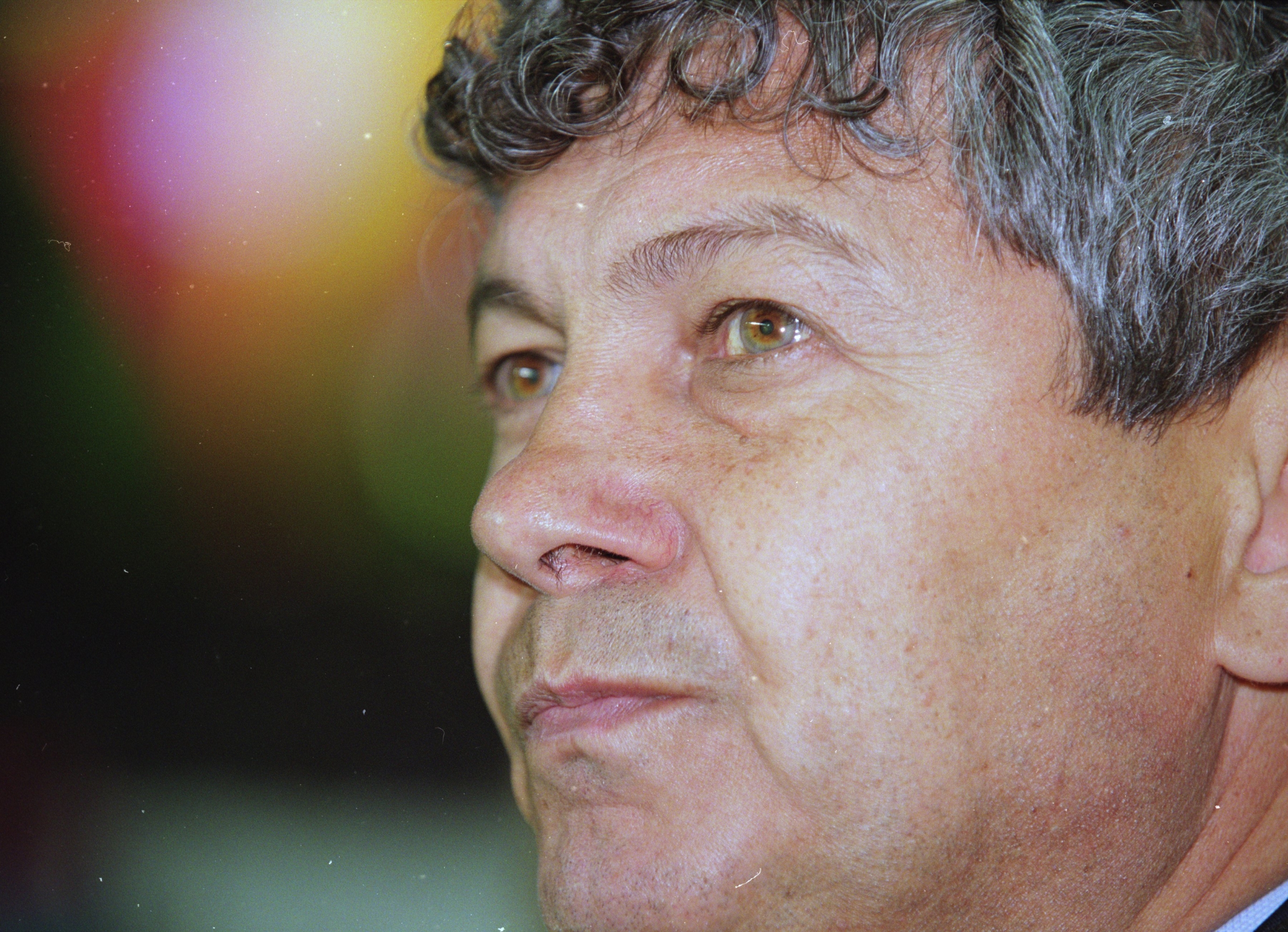 13 Mar 2001: Portrait of Galatasaray coach Mircea Lucescu during the UEFA Champions League Group B match against Paris St Germain played at the Parc Des Princes, in Paris, France. Paris St Germain won the match 2-0. \ Mandatory Credit: Jamie McDonald /Allsport