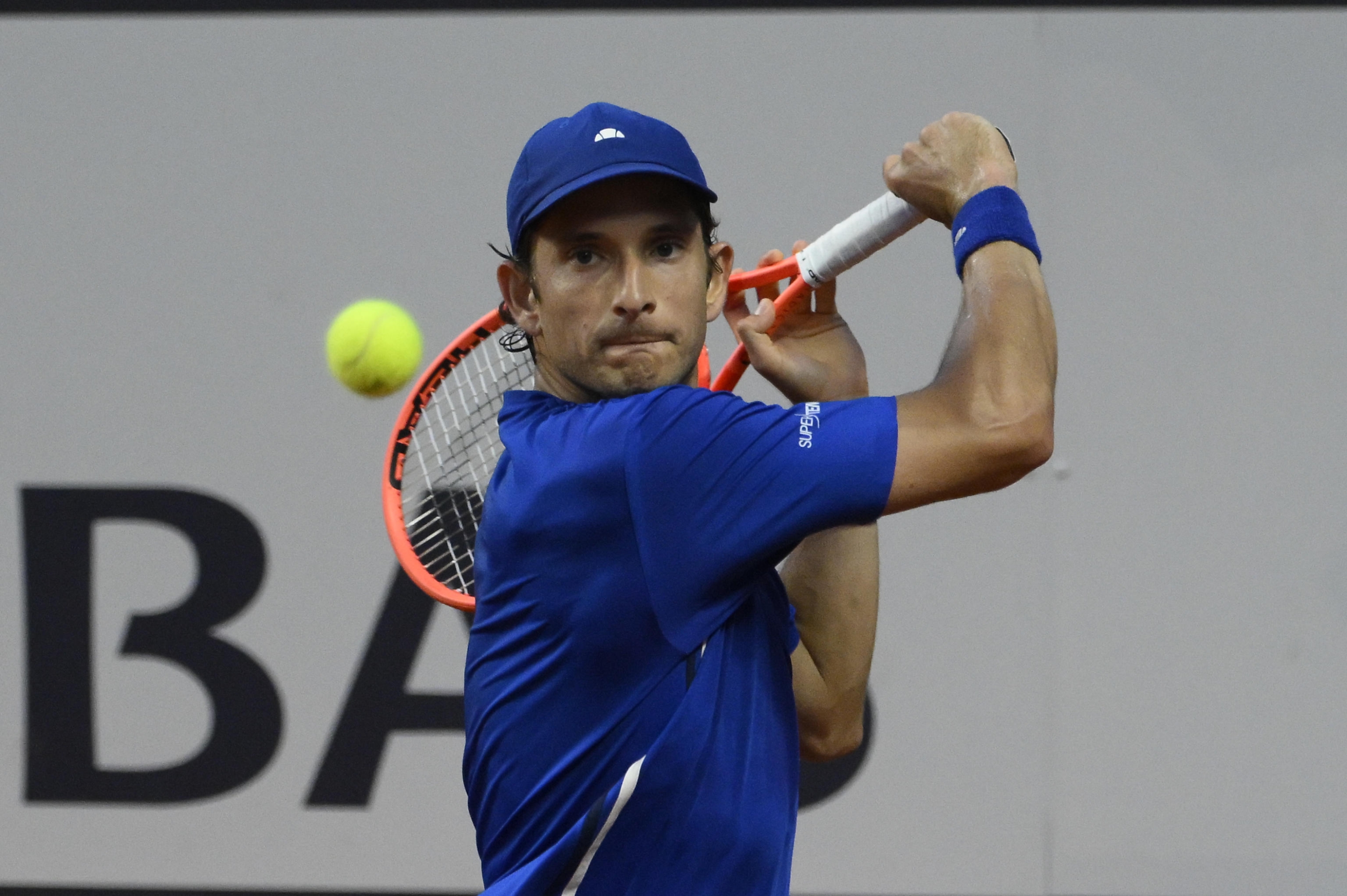 Francesco Passaro of Italy in action during her women's match against Chun-Hsin Tseng of Taiwan (not pictured) at the Italian Open tennis tournament at Foro Italico sports complex, in Rome, 07 May 2025. The Italian Open tennis tournament is held between 07 and 18 May 2025. ANSA/FABRIZIO CORRADETTI