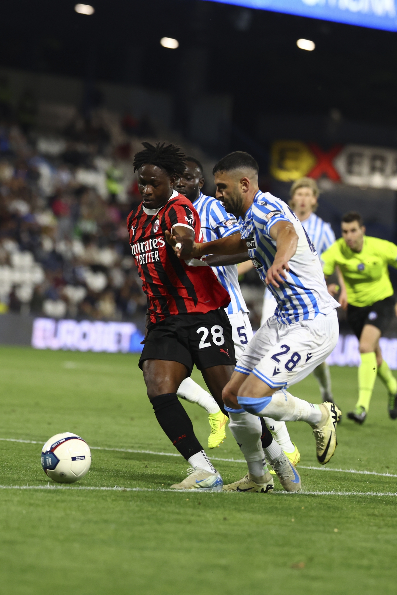 Chaka Traore' of Milan Futuro in action during the Serie C Playout Second Leg match between Spal and Milan Futuro at Stadio Paolo Mazza on May 17, 2025 in Ferrara, Italy. (Photo by Giuseppe Cottini/AC Milan via Getty Images)