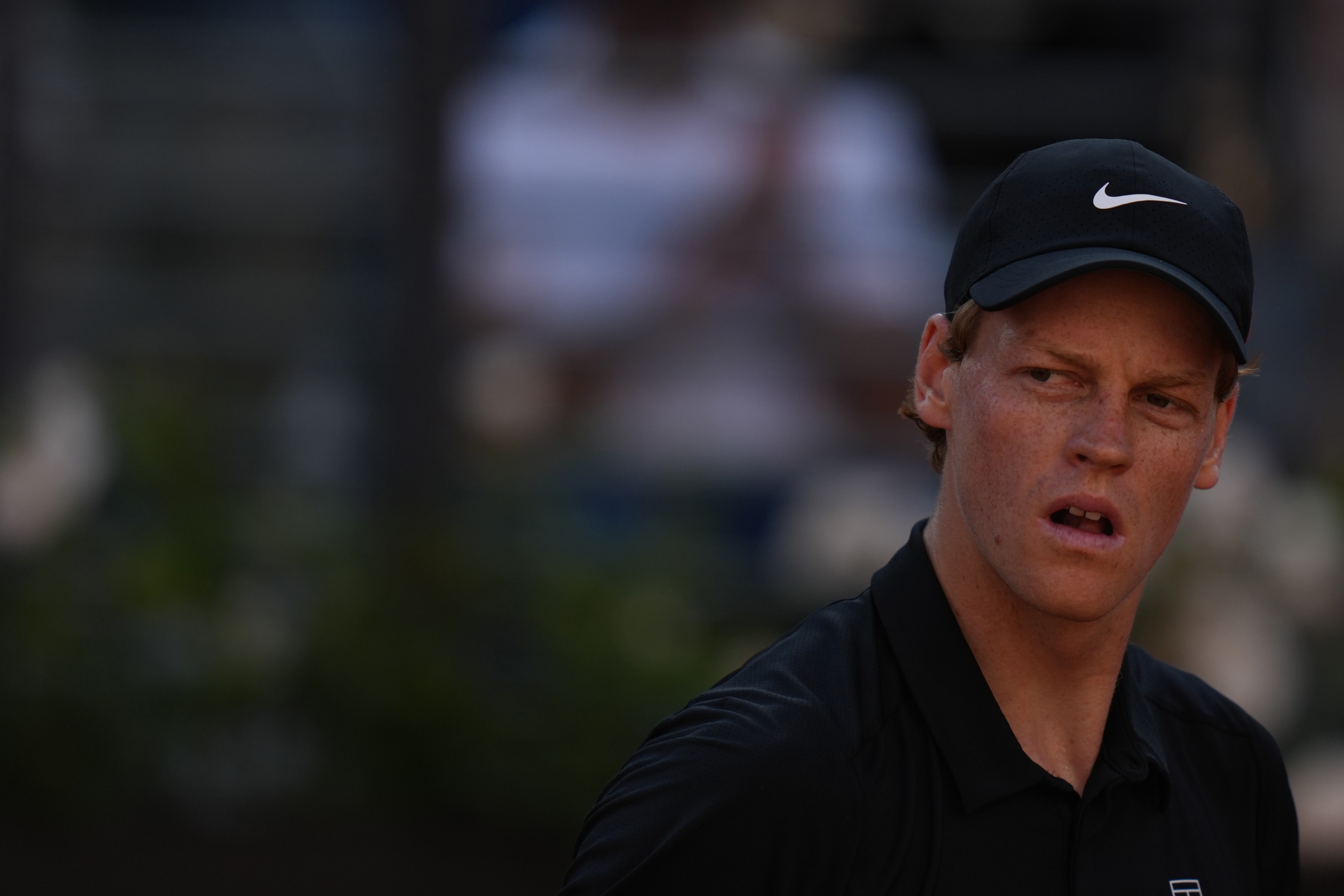 Jannik Sinner (ITA) during the men’s final against Carlos Alcaraz (ESP) of the ATP Master 1000 Internazionali BNL d’Italia tournament at Foro Italico on May 18, 2025
(Alfredo Falcone/LaPresse)