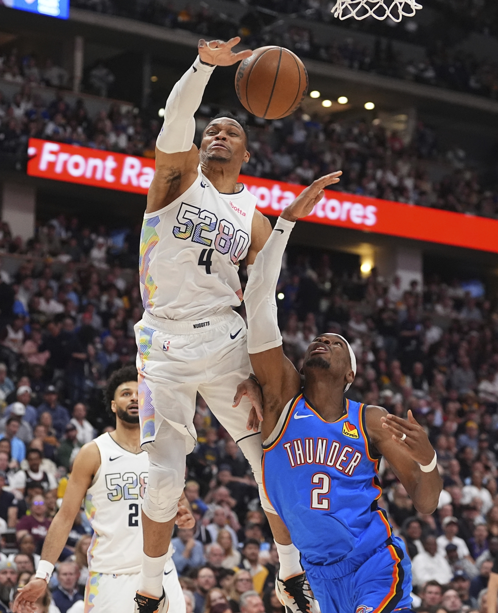 Russell Westbrook on the court