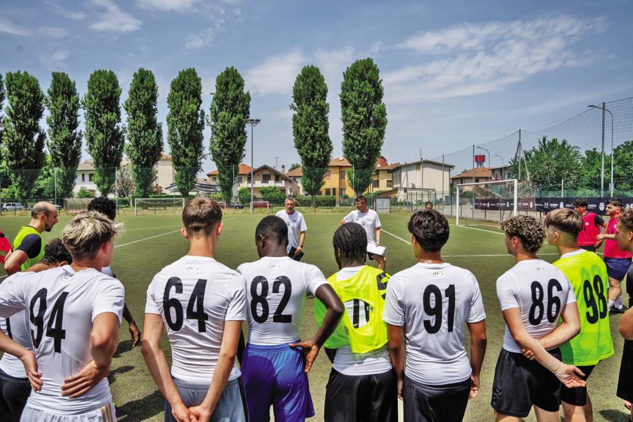 Young footballers competing in the Like a Pro final
