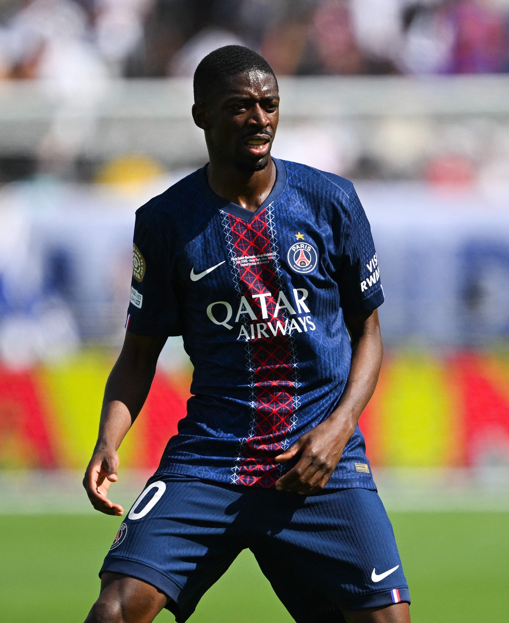 Ousmane Dembélé during a football match