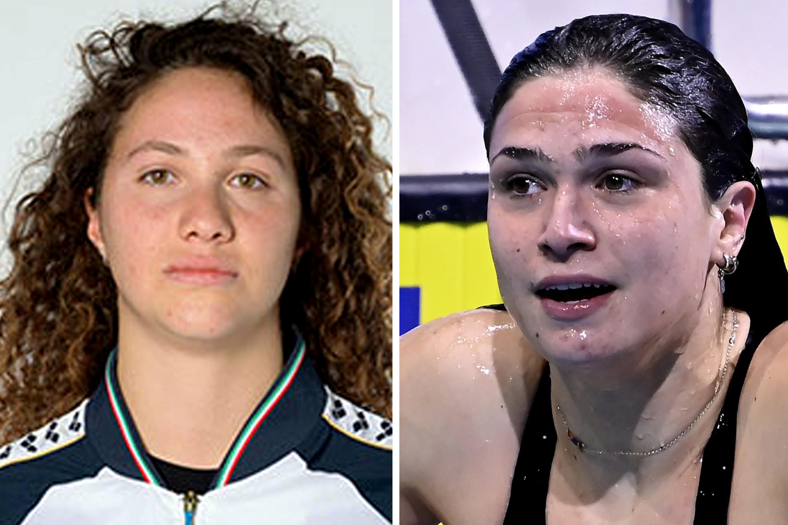 //www.federnuoto.it
epa09220722 Benedetta Pilato of Italy smiles after she won with a world recod in the second semifinal of women's 50m breaststroke of European Aquatics Championships in Duna Arena in Budapest, Hungary, 22 May 2021. EPA/Tamas Kovacs HUNGARY OUT