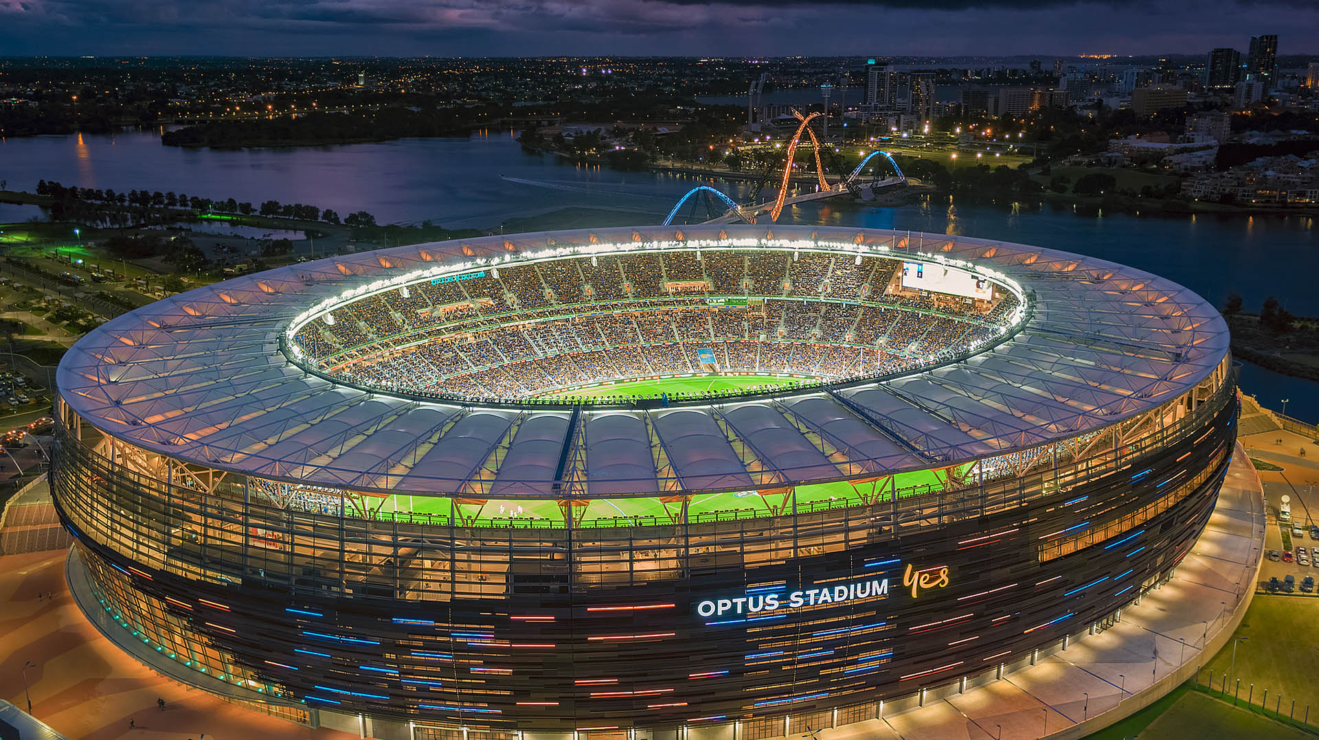 Lo stadio di Perth