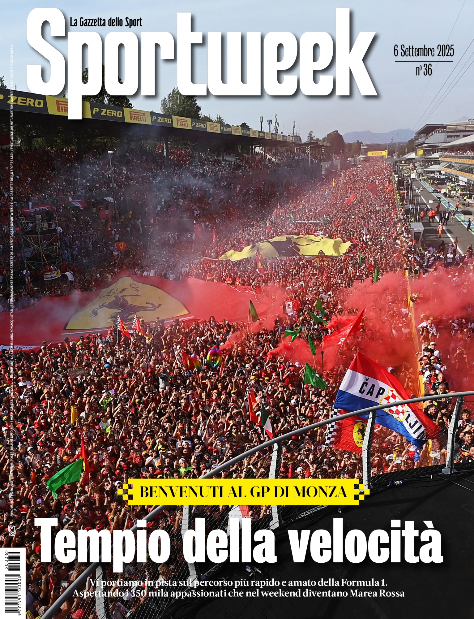 Panoramica aerea del circuito di Monza, famoso come il Tempio della Velocità