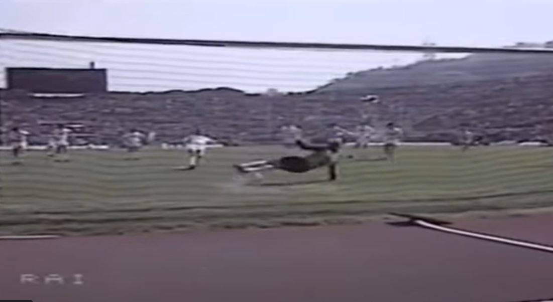 Bruno Giordano`s first missed penalty against Napoli.