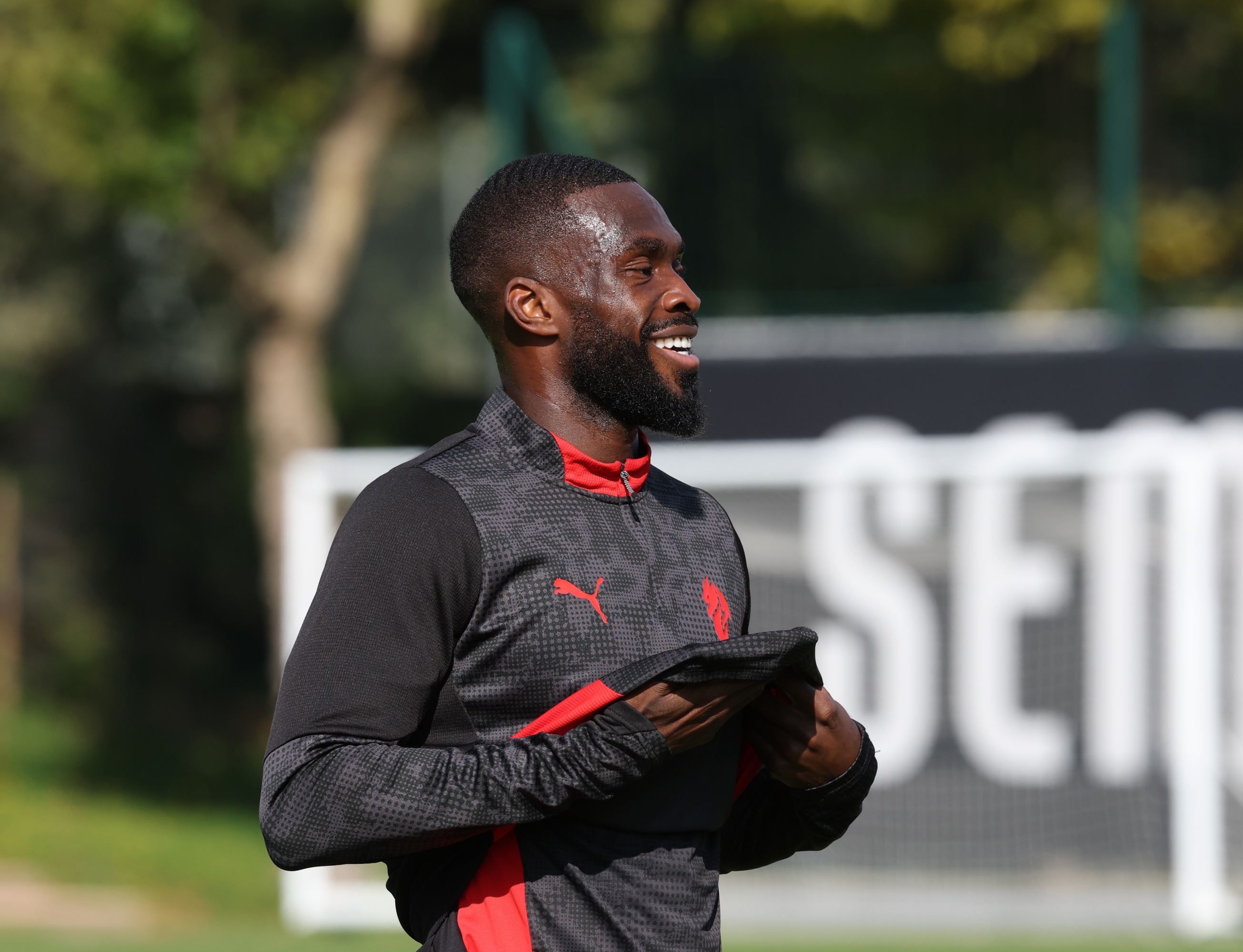 Fikayo Tomori during AC Milan training