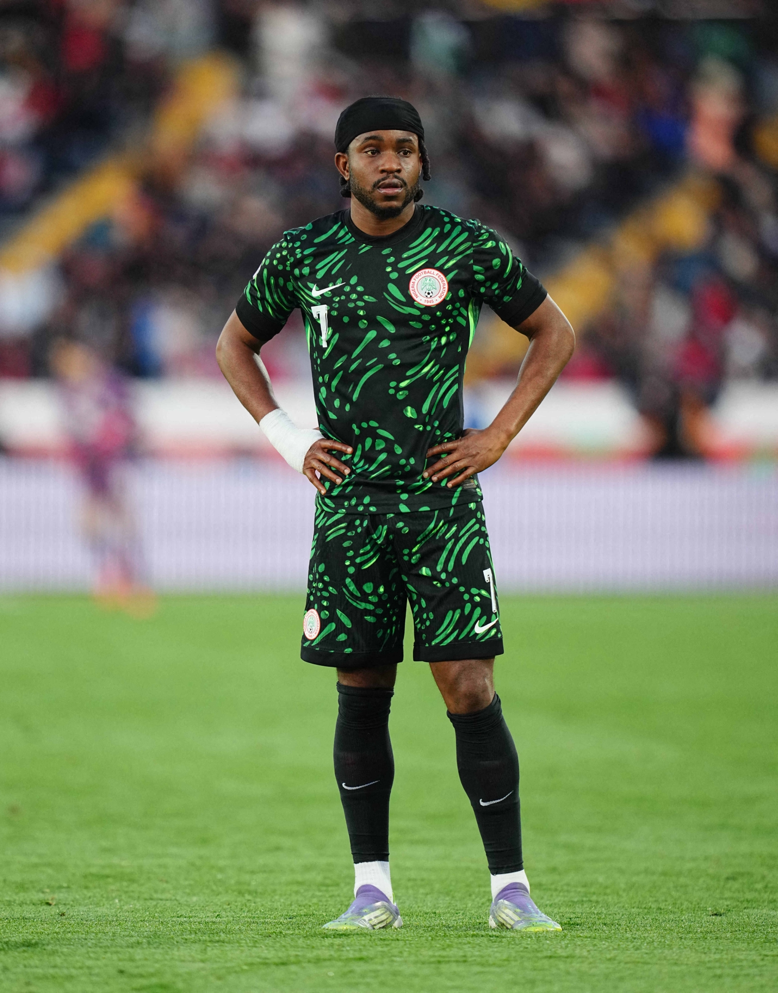 Ademola Olajide Lookman of Nigeria  looks on  during the AFCON 3rd place match between Nigeria and Egypt at Mohammed V stadium, Casablanca, Morocco on January 17, 2026.  (Photo by Ulrik Pedersen/NurPhoto) (Photo by Ulrik Pedersen / NurPhoto via AFP)