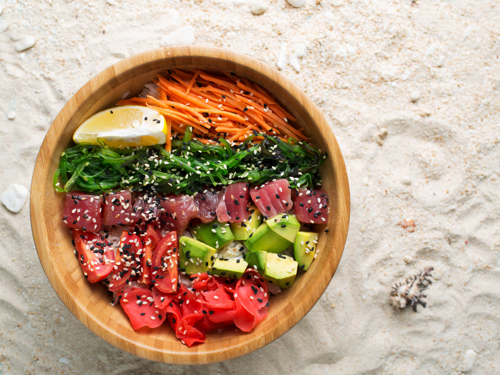 Food on the beach