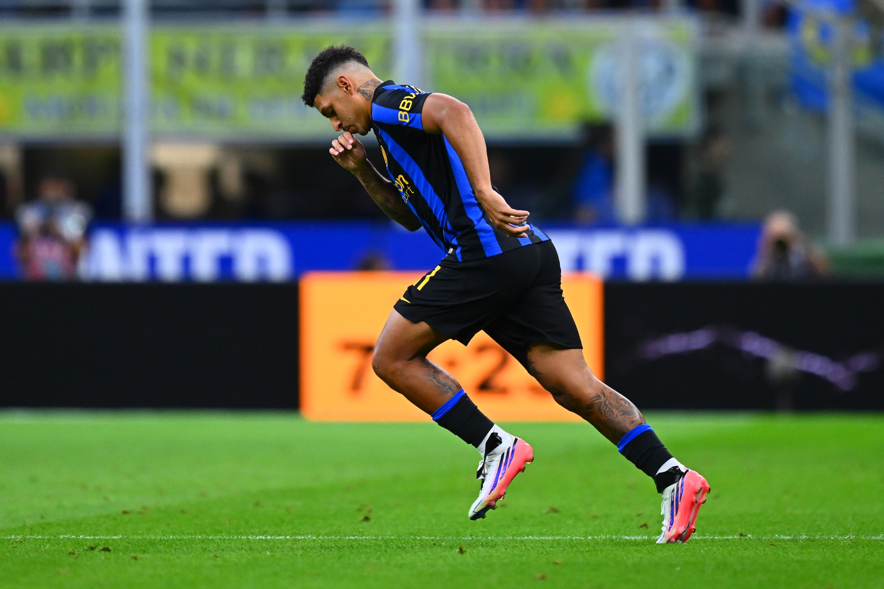  Luis Henrique of FC Internazionale during the Serie A match between FC Internazionale and AC Monza at Stadio Giuseppe Meazza on August 22, 2026 in Milan, Italy. (Photo by Mattia Pistoia - Inter/Inter via Getty Images)